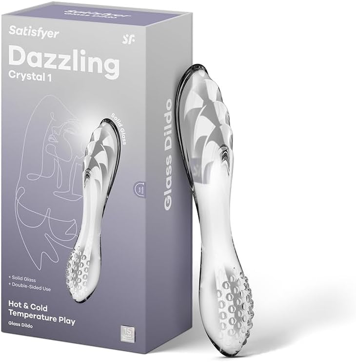Dazzling Crystal 1 Glass Dildo by Satiafyer