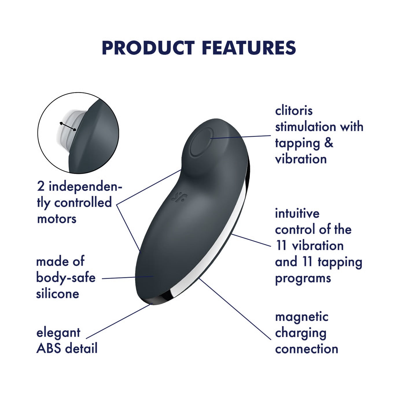 Tap & Climax 2 Lay-On Vibrator by Satisfyer