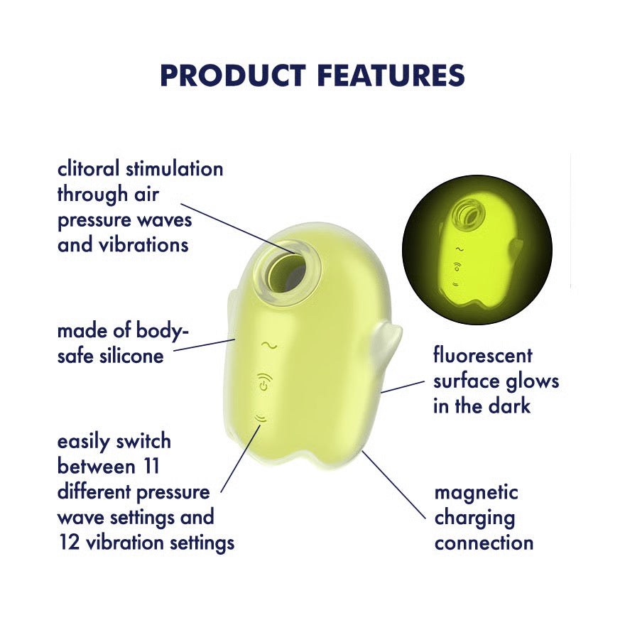 Glowing Ghost Double Air Pulse Vibrator by Satisfyer